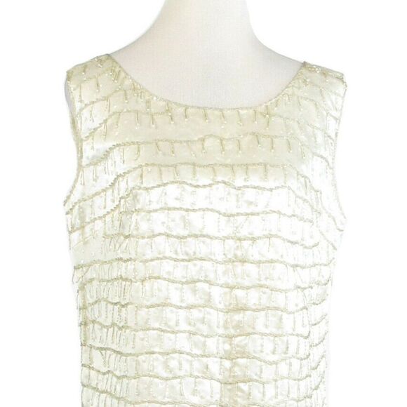Wing Lock Co. ivory vintage top L - Picture 2 of 8